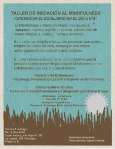 I Taller de Iniciación al Mindfulness