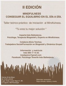 IITaller de Iniciación al Mindfulness