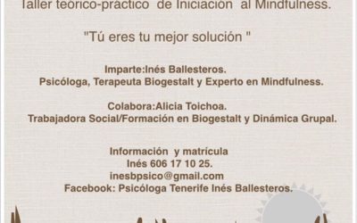 TALLER: INICIACIÓN AL MINDFULNESS. Encontrar el Equilibrio en el Día a Día