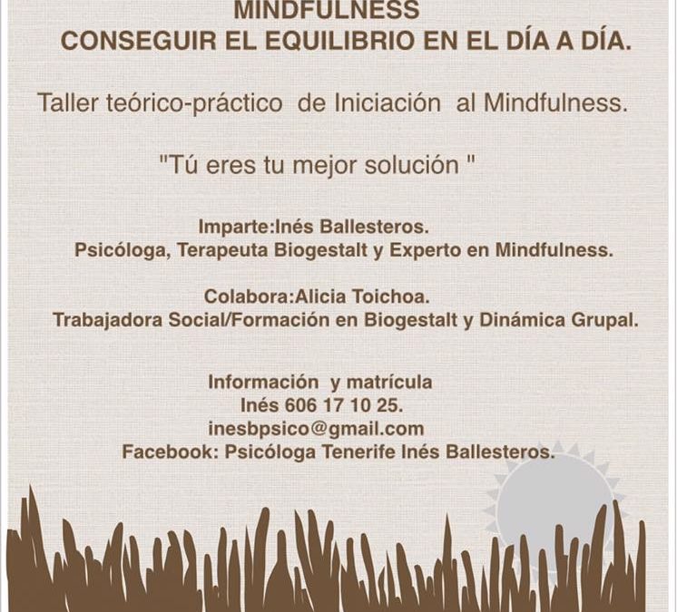 TALLER: INICIACIÓN AL MINDFULNESS. Encontrar el Equilibrio en el Día a Día