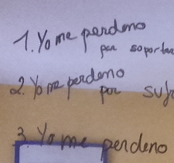 Perdón...